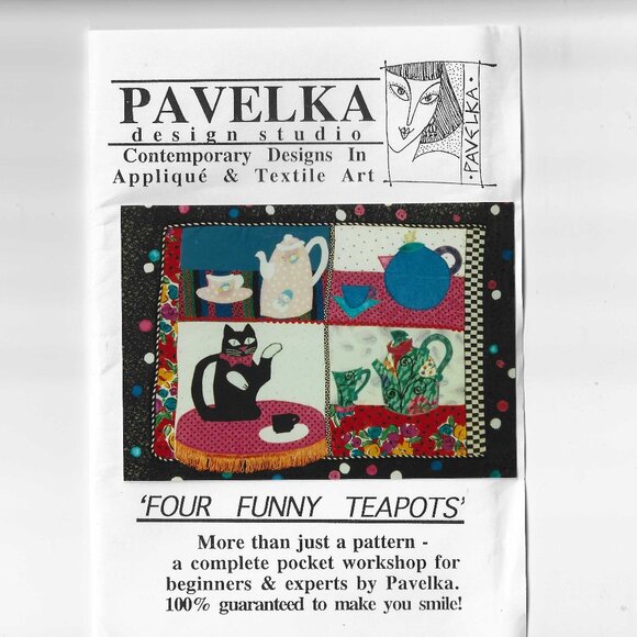 Pavelka Applique & Textile Art: Four Funny Teapots - Picture 1 of 3